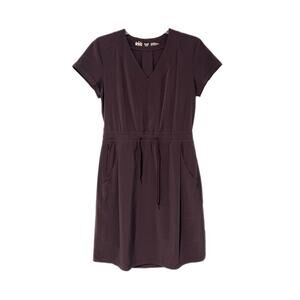 REI Co-op Athletic Dress Women Small Brown Aoraki Hiking Outdoor Short Sleeve